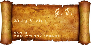 Gáthy Vivien névjegykártya